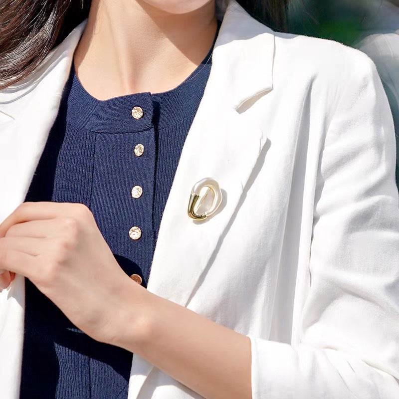 Broche Redondo Brillante Ramillete Femenino Estilo Clásico Exquisito