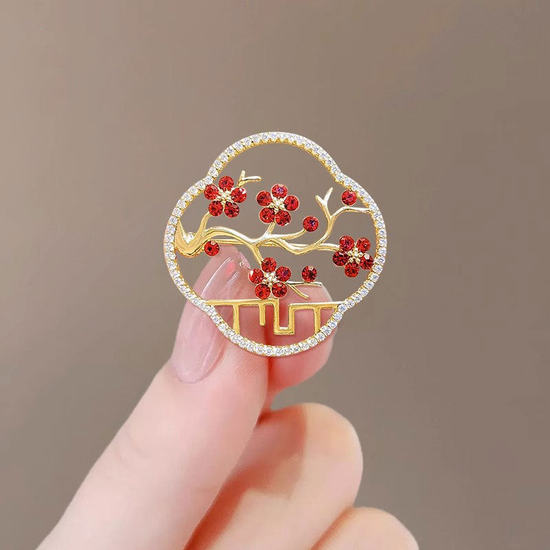 Nuevo Broche de Aleación de Alta Sensación de Nicho de Alta Gama, Pin para Abrigo y Traje, Corsage Versátil de Alta Gama