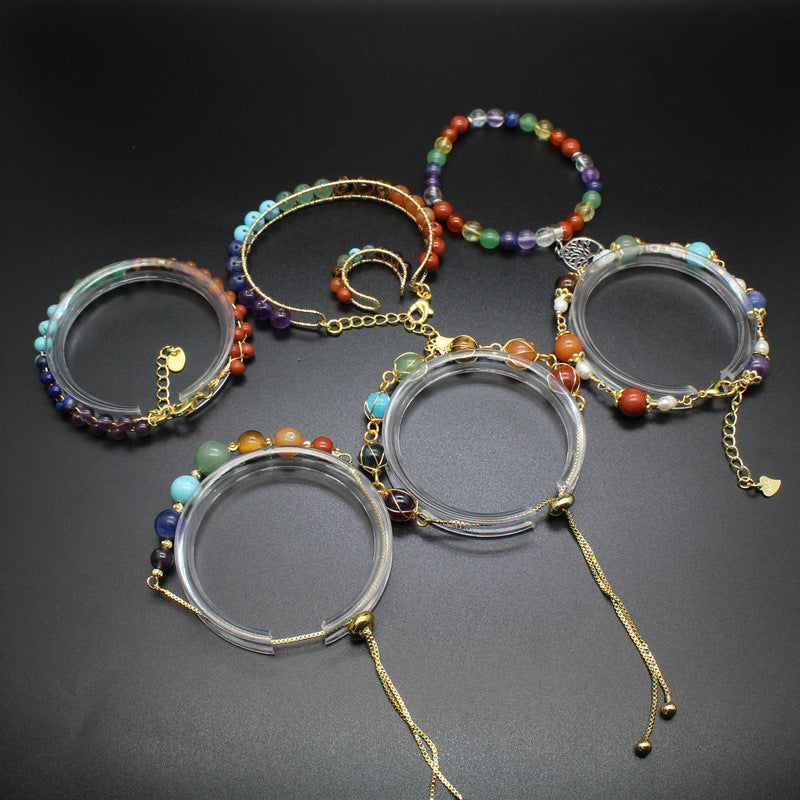 Women's Natural Stone Hand Weaving Bracelet