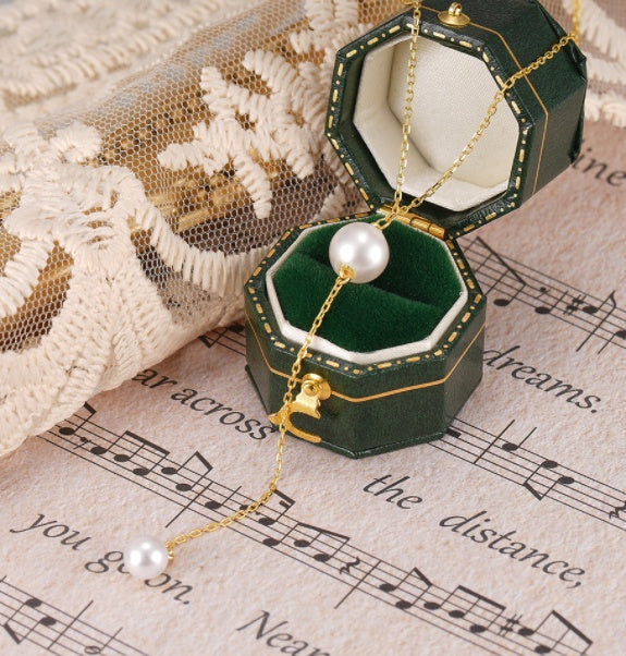 S925 Silver Y-shaped Pearl Necklace