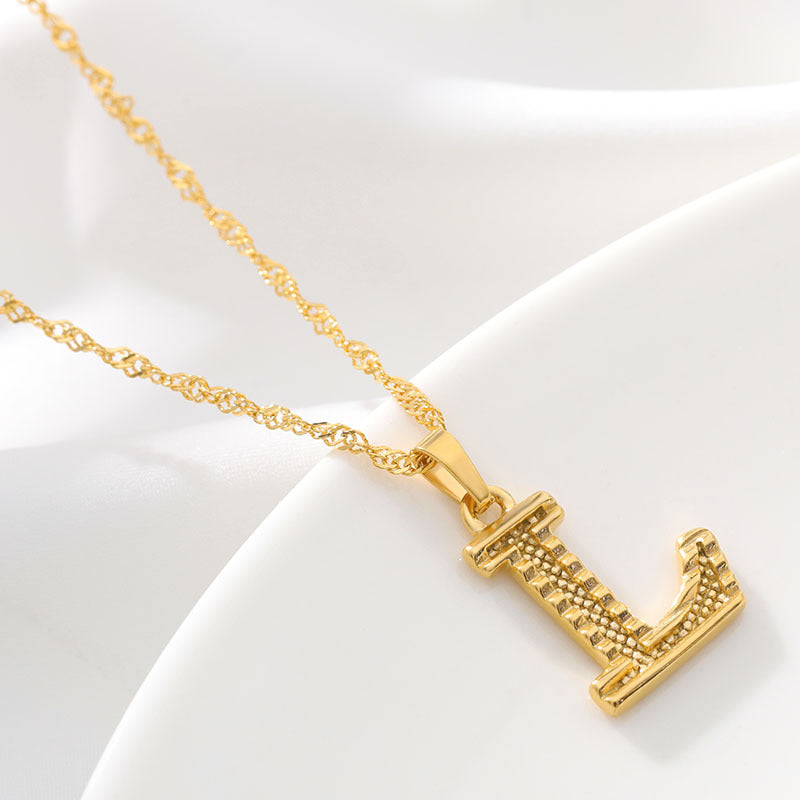 Halsketten mit goldenem Initialen-Alphabet-Namen
