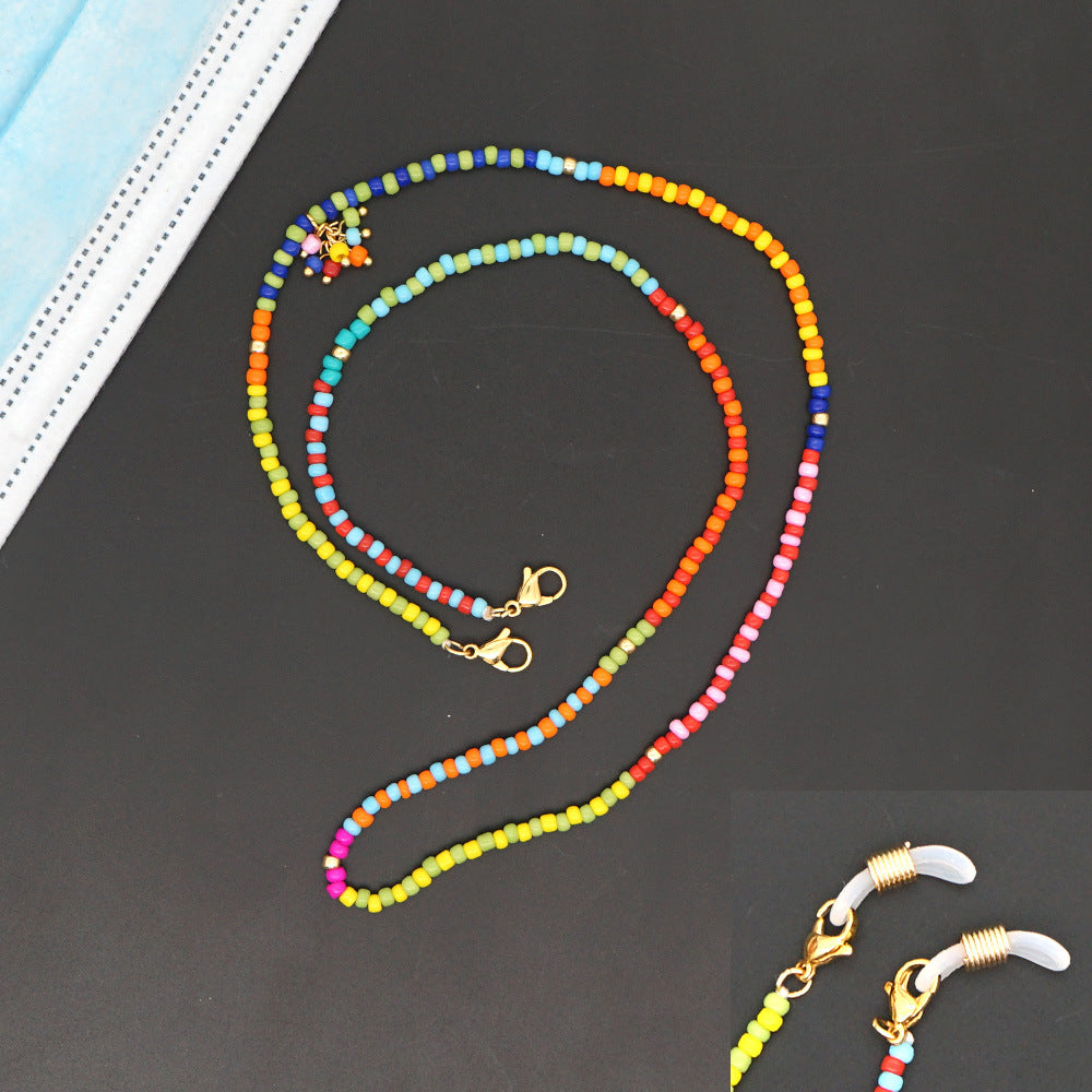 Brillen-Gesichtsmasken-Halskette, Schmuck, Perlen-Schultergurt, modische Sonnenbrillen-Schmuckkordel