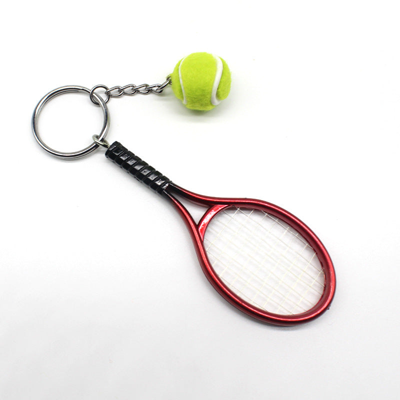 Llavero Creativo de Plástico con Forma de Raqueta de Tenis