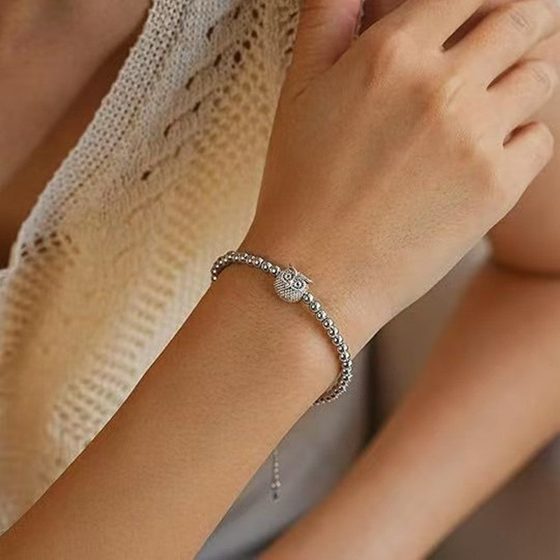 Damen Eulen Armband Englische Segenskarte