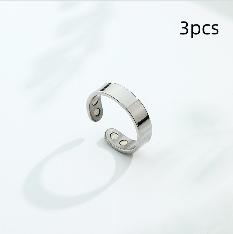 Anillo Antirronquidos Detener Ronquidos Ayuda Respiratoria Acupresión Tratamiento Antirronquidos Terapia Magnética Anillo de Dedo Saludable Joyería