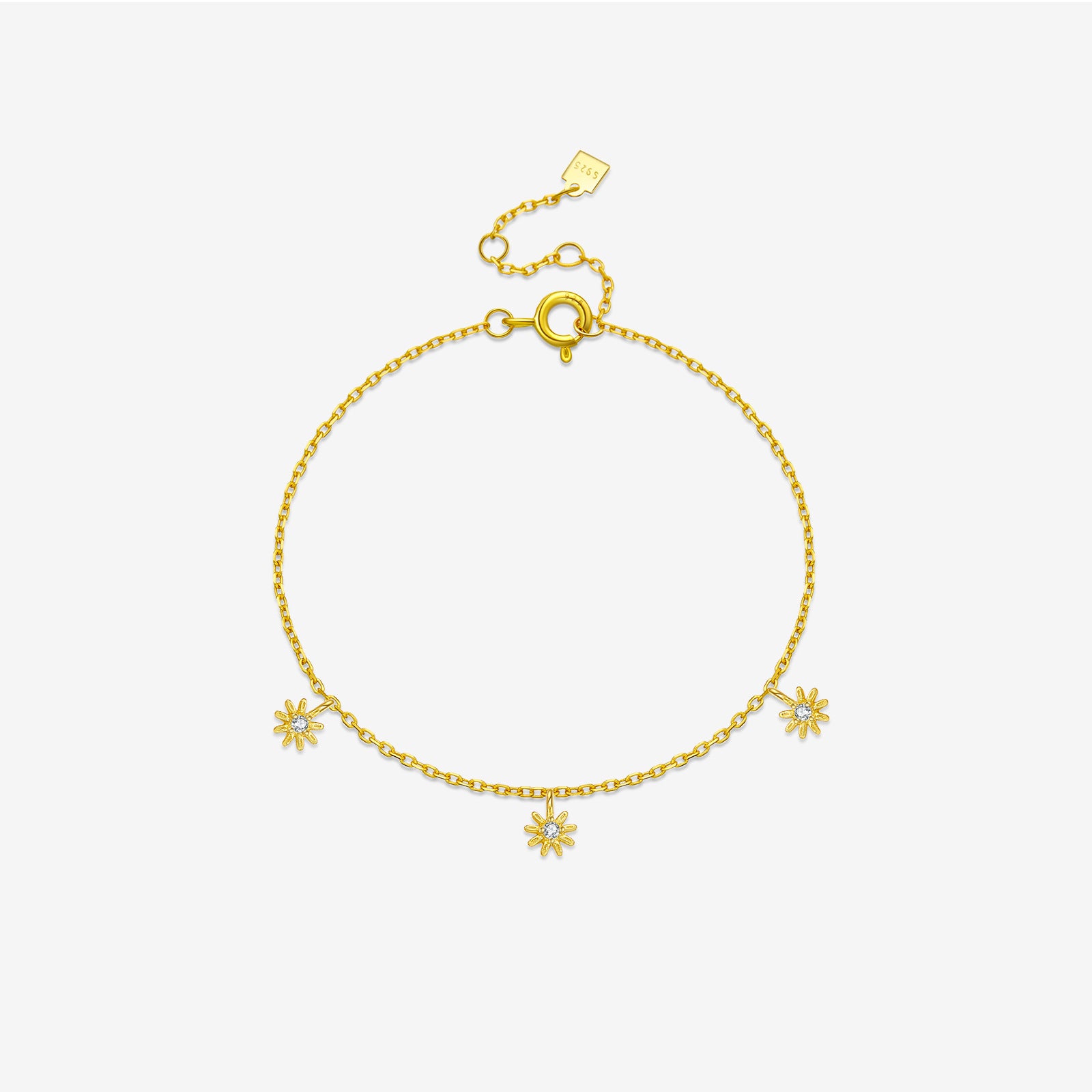 Silver Flower Bracelet For Women