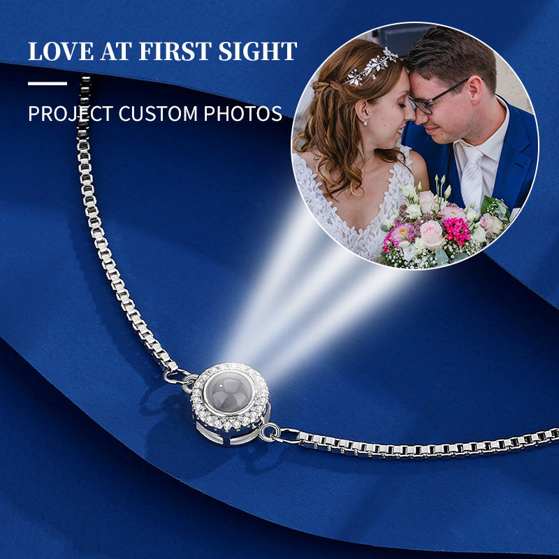 Projektions-Handstück, Farbbild, Foto, Nano, Ich liebe dich Armband