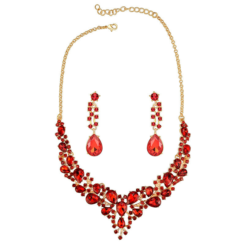 Luxuriöses Kristall-Brautschmuck-Set