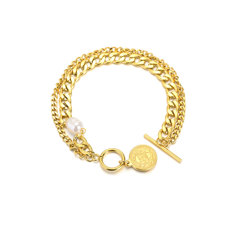 New Curved Glossy Design Simple And Light Luxury Bracelet