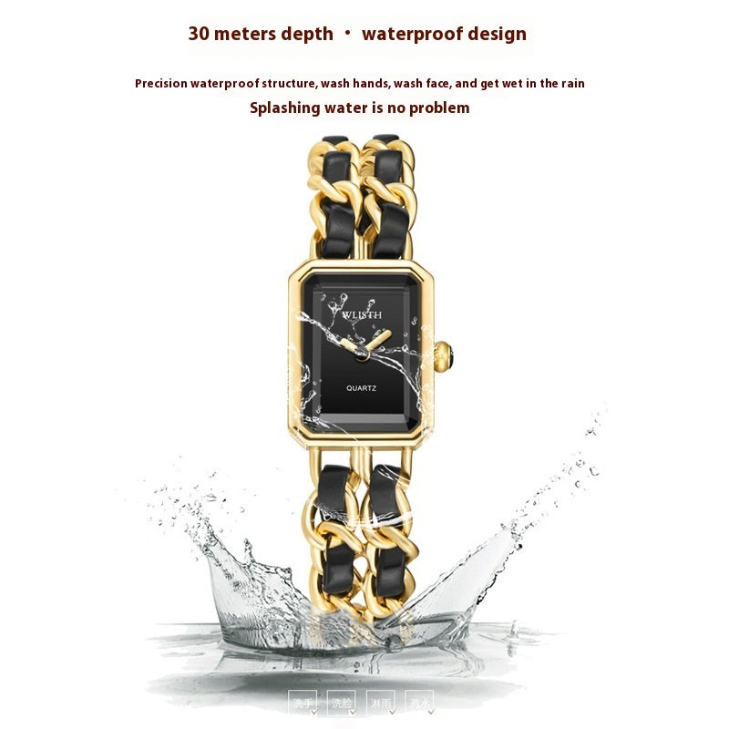 Reloj de Cuarzo Impermeable con Pulsera de Moda para Mujer