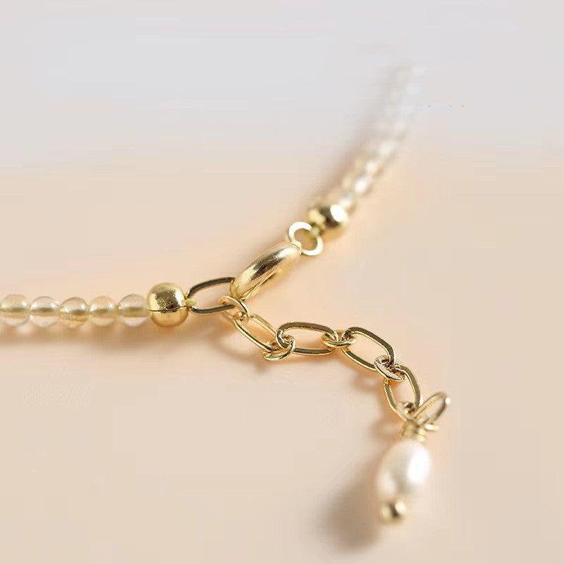 Pulsera de citrino de personalidad de moda para mujer