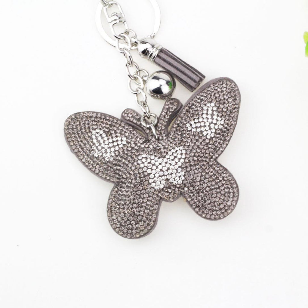 Colgante de bolso de mano de franela con forma de mariposa bicolor sencillo de moda para el hogar