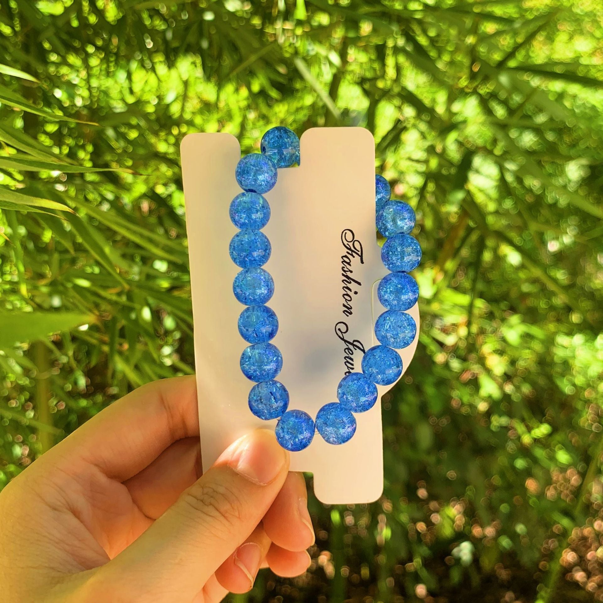 Glass Bracelet Ceramic Bracelet Blue And White Porcelain Gift Box