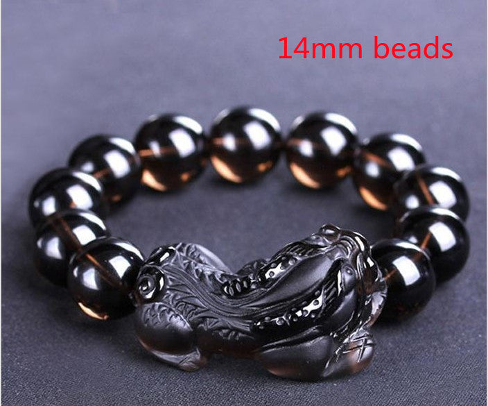 Kaiguang Natürliches Eis-Arten-Schwarz-Anthrazit-Himbeerarmband Große mattierte Zapfen-Himbeer-Handschnur mit Herren-Handschnur