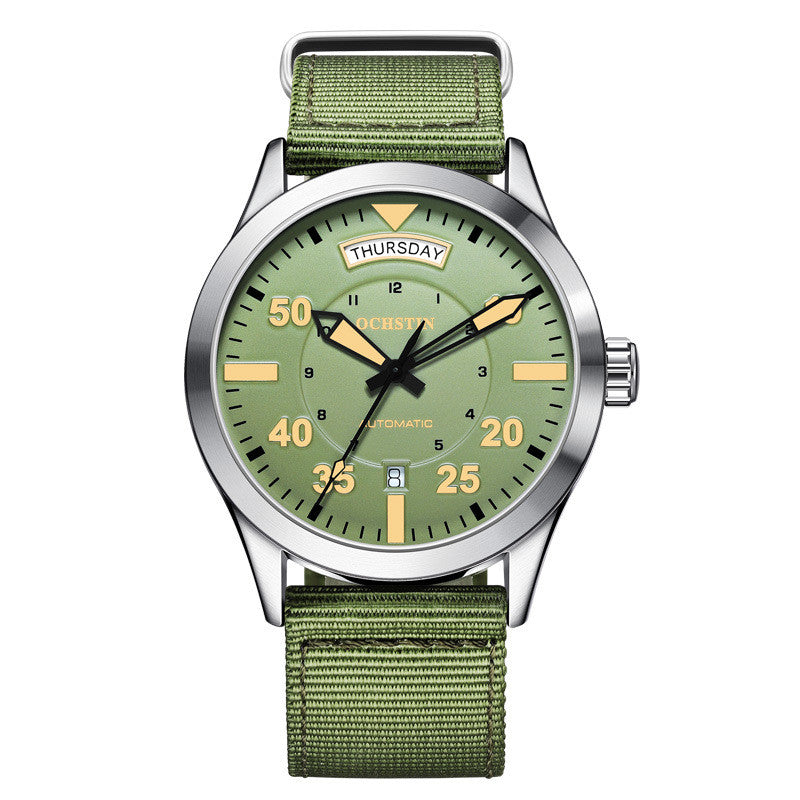 Reloj Automático Mecánico Impermeable de Nylon