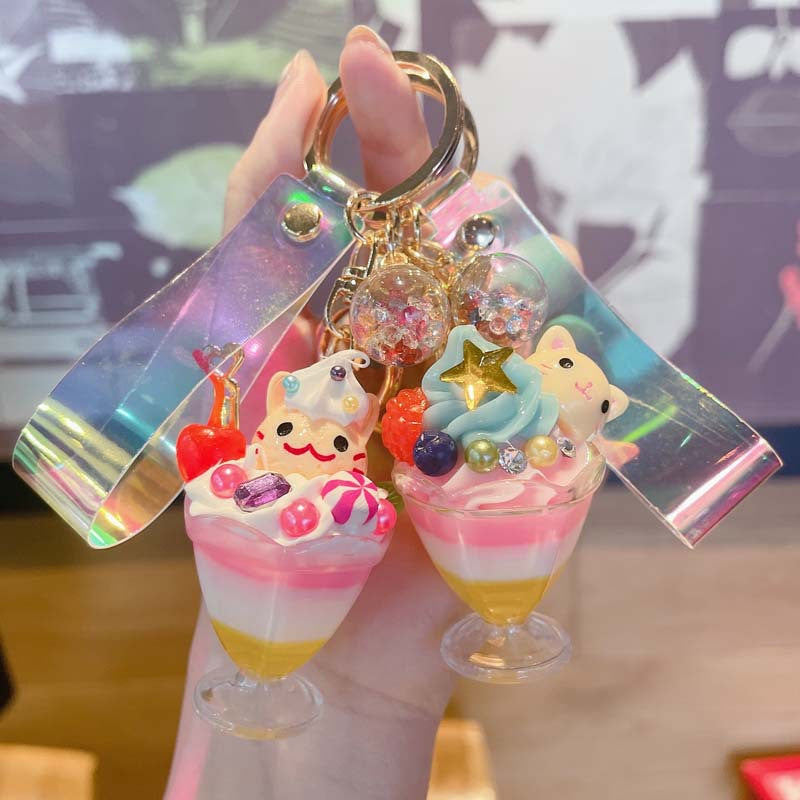 Nuevo colgante creativo de llavero de helado de animales