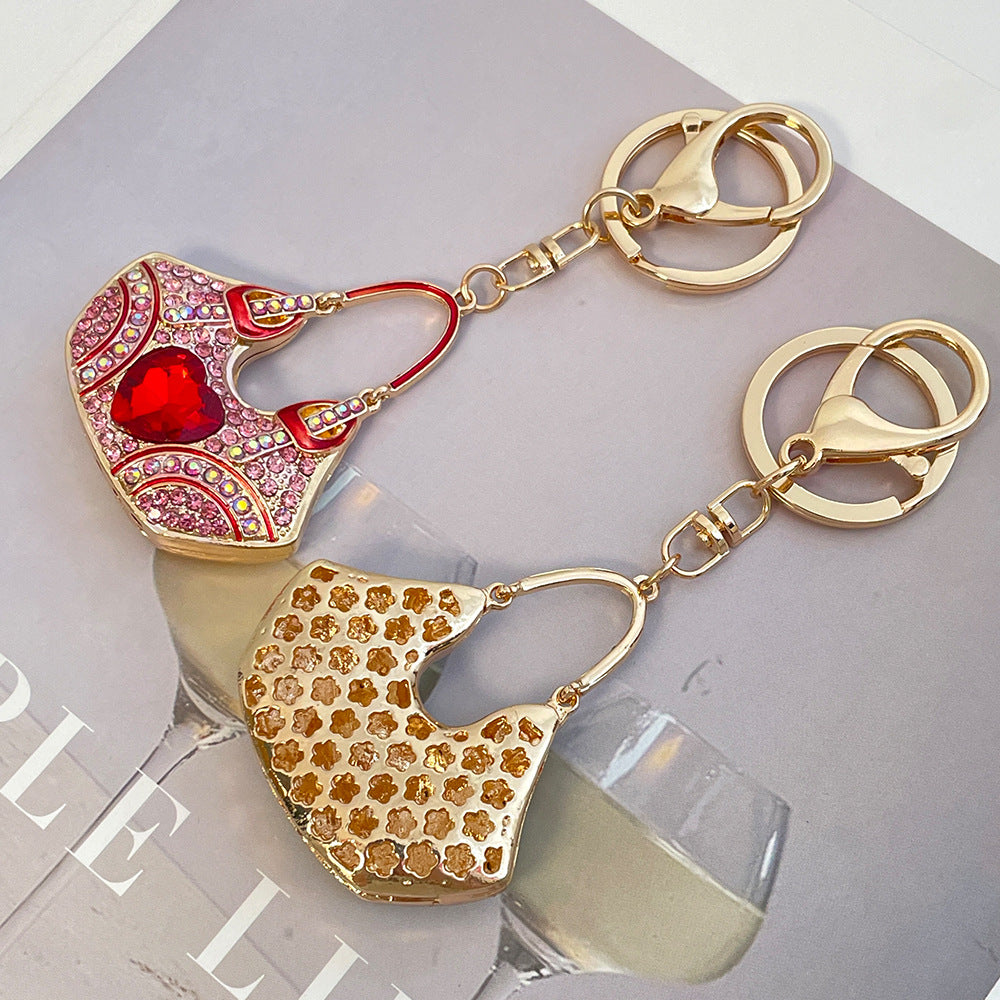 Llavero De Coche De Cristal De Diamante Exquisito De Moda