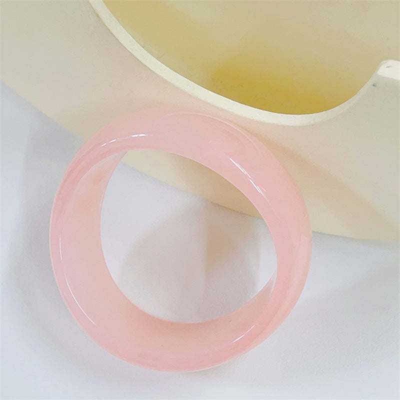 Macaron Colored Resin Shaped Geometric Bracelet