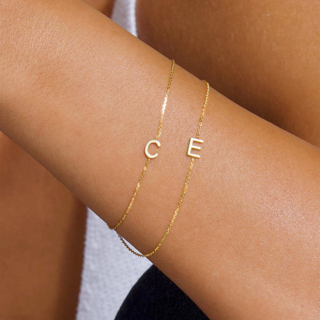 Einfaches Gold Damen Mode 26 Buchstaben Armband