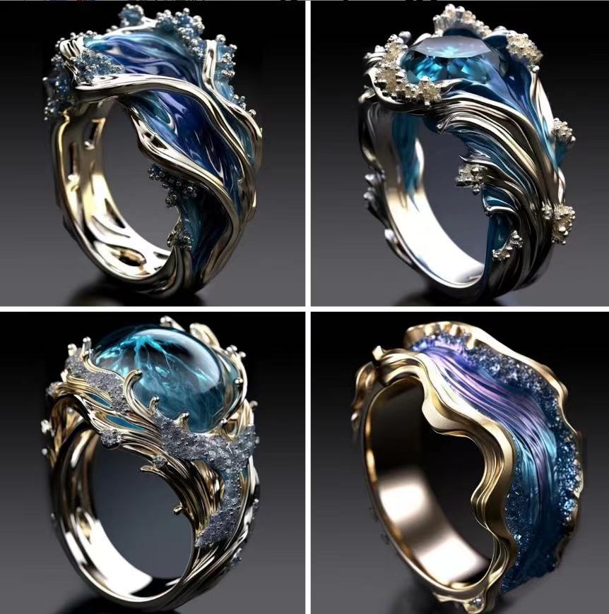 HAILANG Harz Mode Diamant Damenring