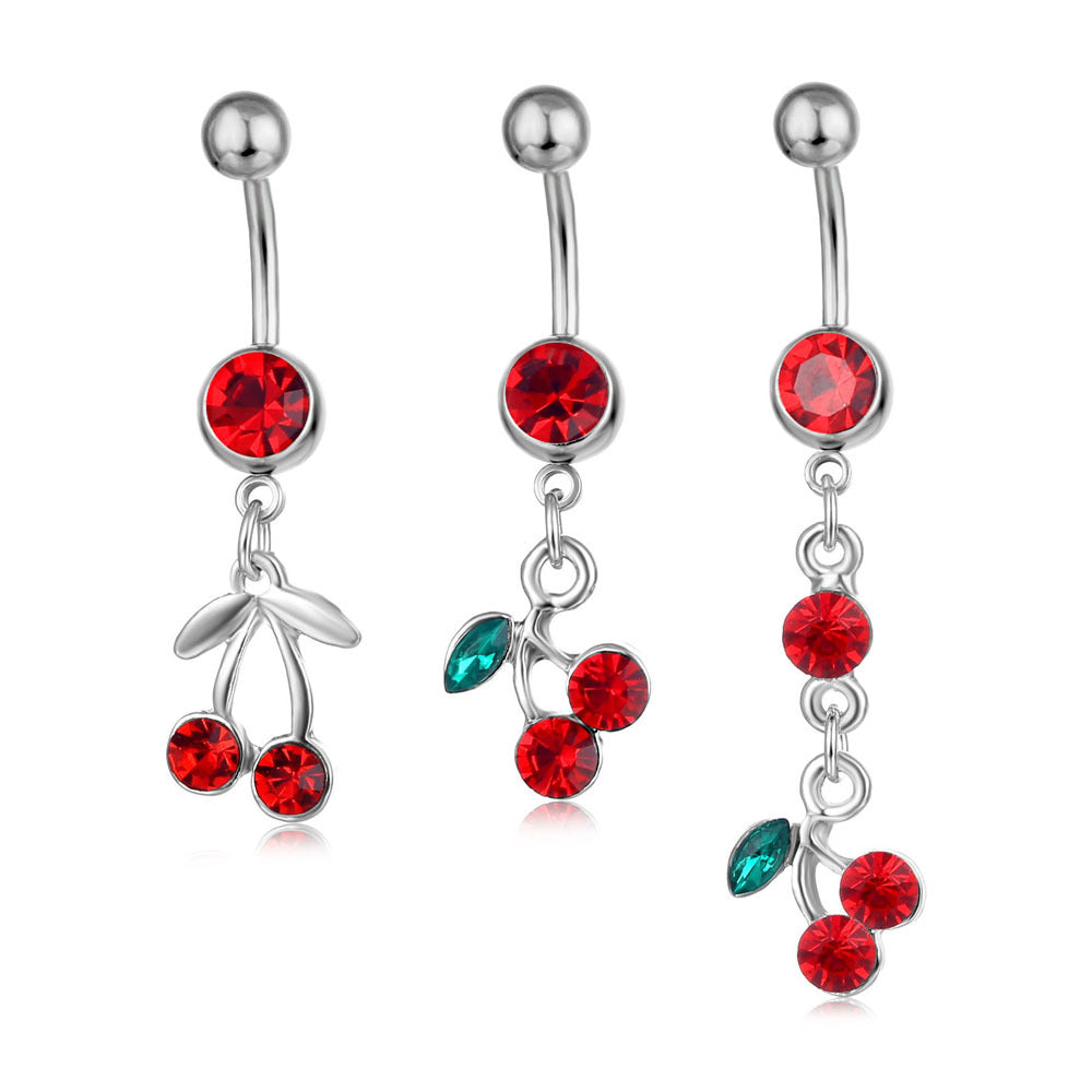 Piercing Schmuck Frucht Kirsch-Anhänger Bauchnabelring