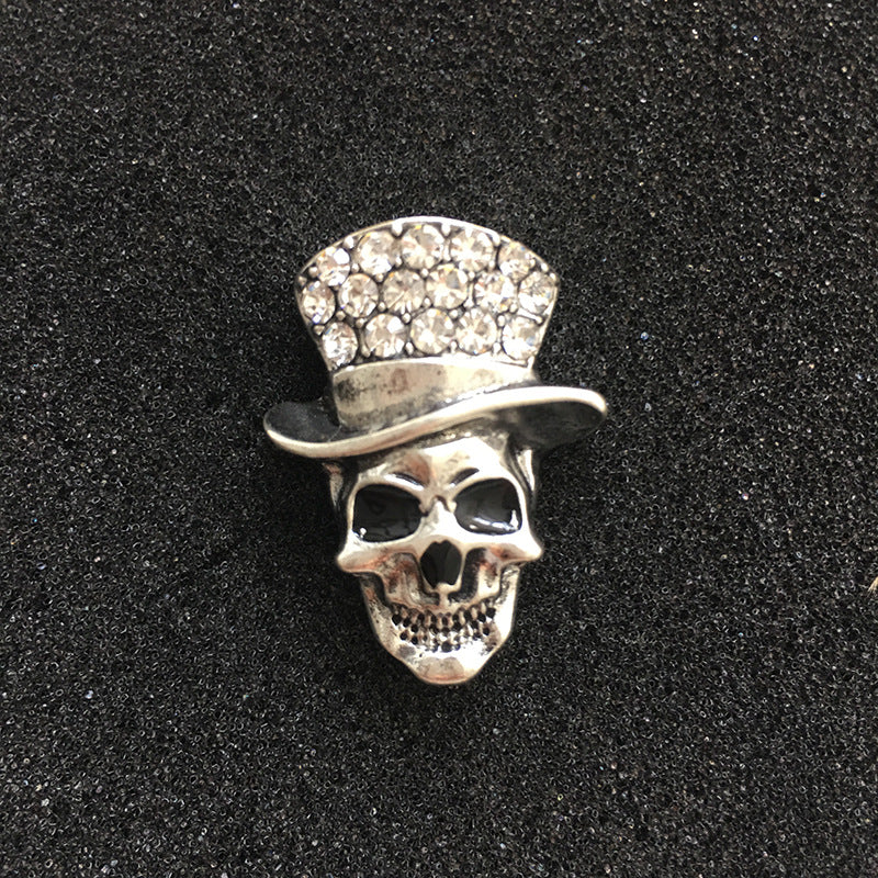 Broche de calavera de Halloween estilo punk