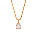 Ins Fashion Retro Stainless Steel Niche Drop Diamond Necklace