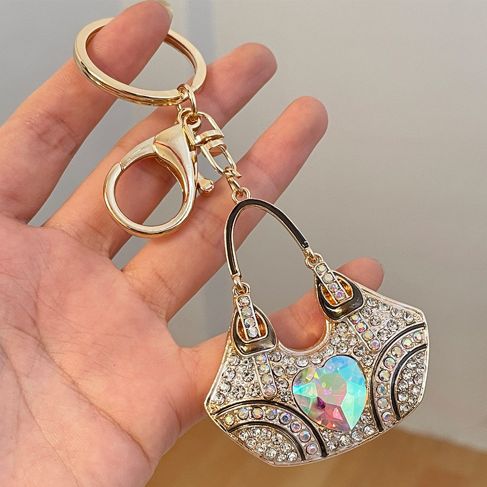 Llavero De Coche De Cristal De Diamante Exquisito De Moda
