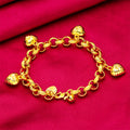 Vietnam Placer Gold Pulsera Hueca de Moda para Chicas