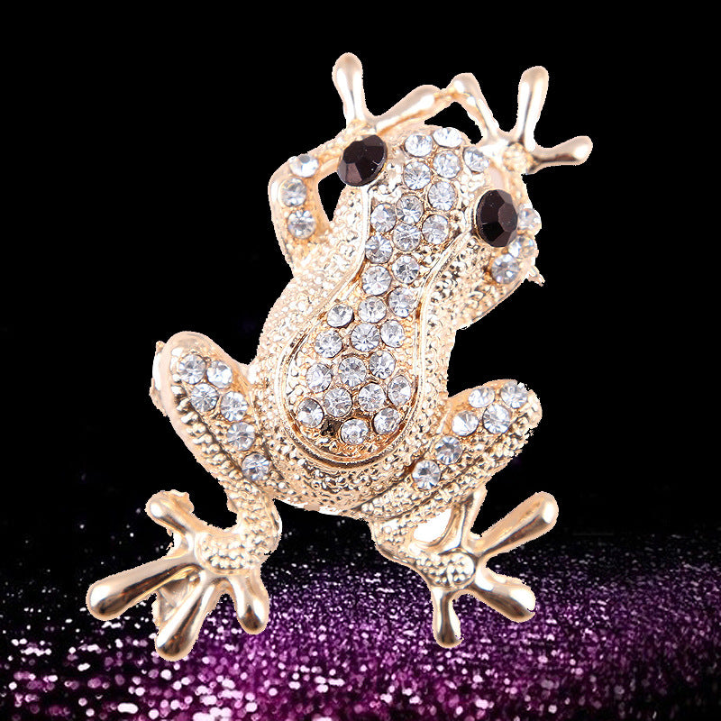 Koreanische Mode Diamant Tier FROGPRINCE Brosche Damen Corsage