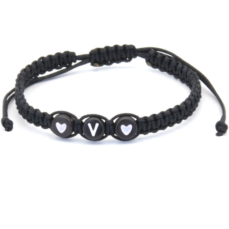 26 English Letters Love Heart Hand Woven Hand Rope
