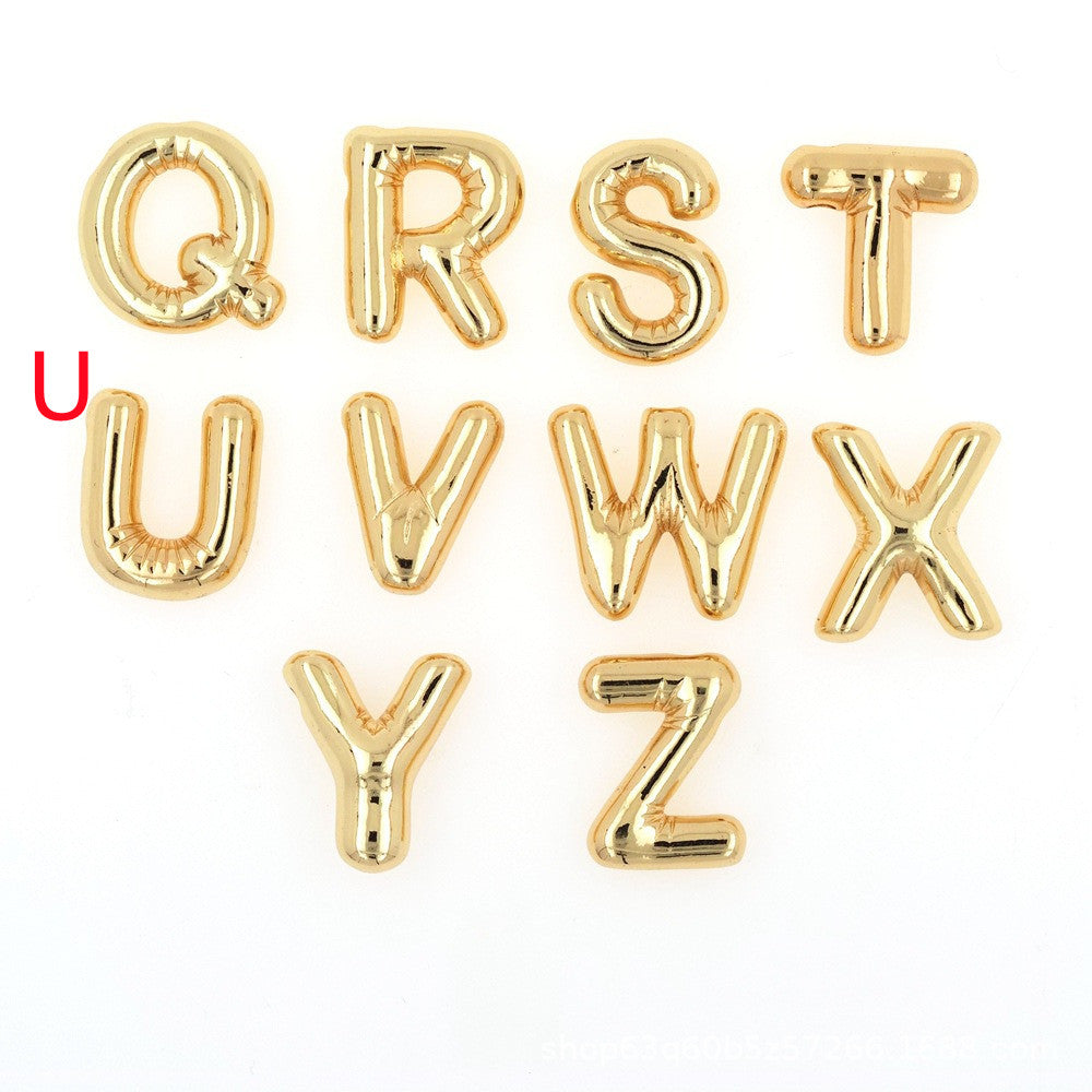 Glossy Letters Copper Pendant Necklace