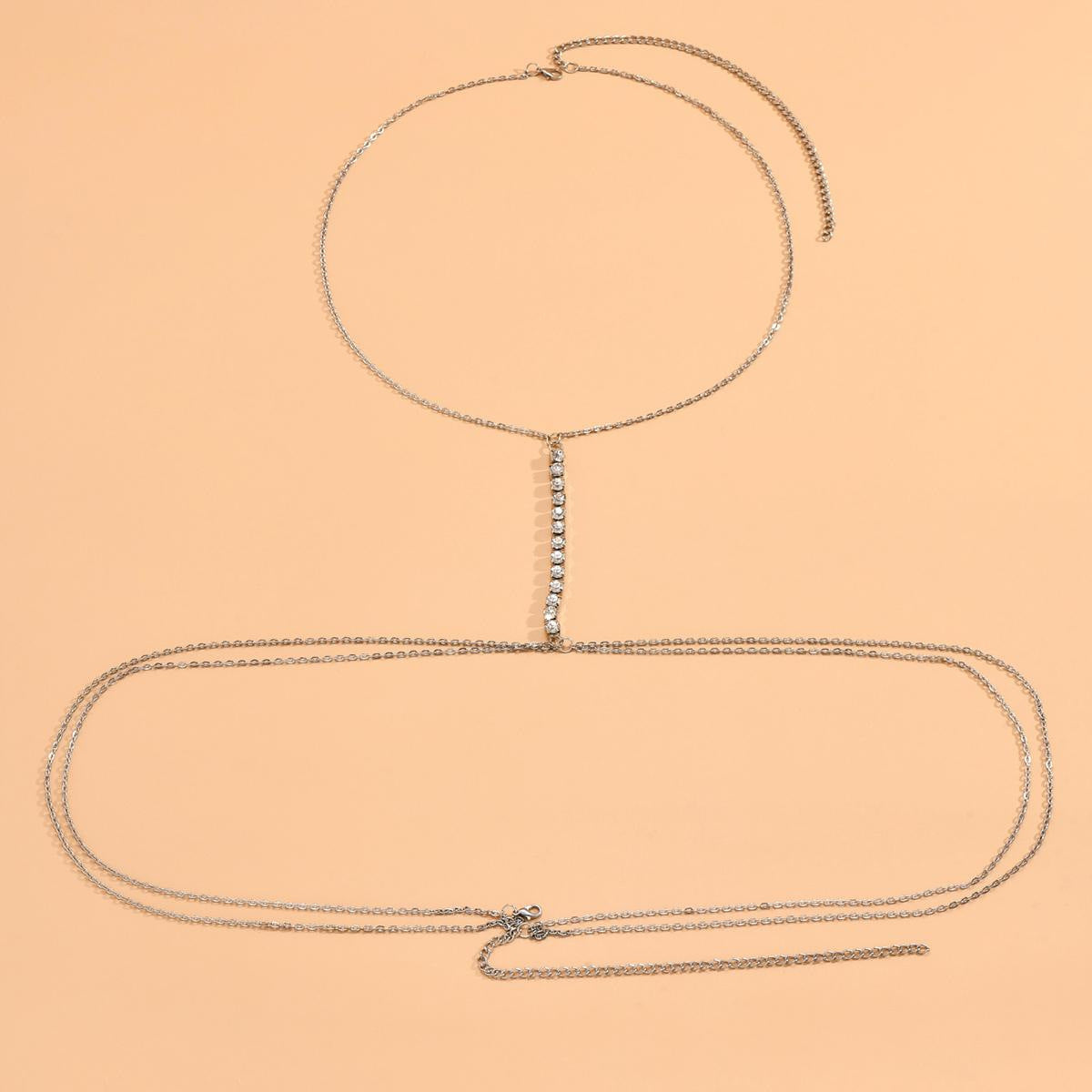 Cadena de borlas multicapa en el cuello Collar de pecho para mujer