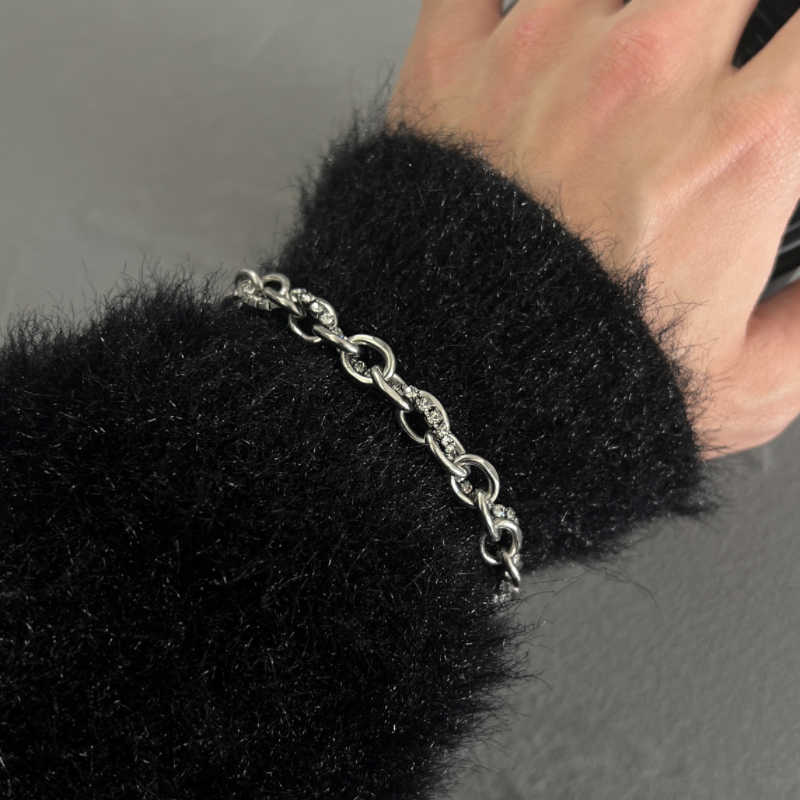 Double-layer Cuban Diamond High-grade Men's And Women's Bracelet