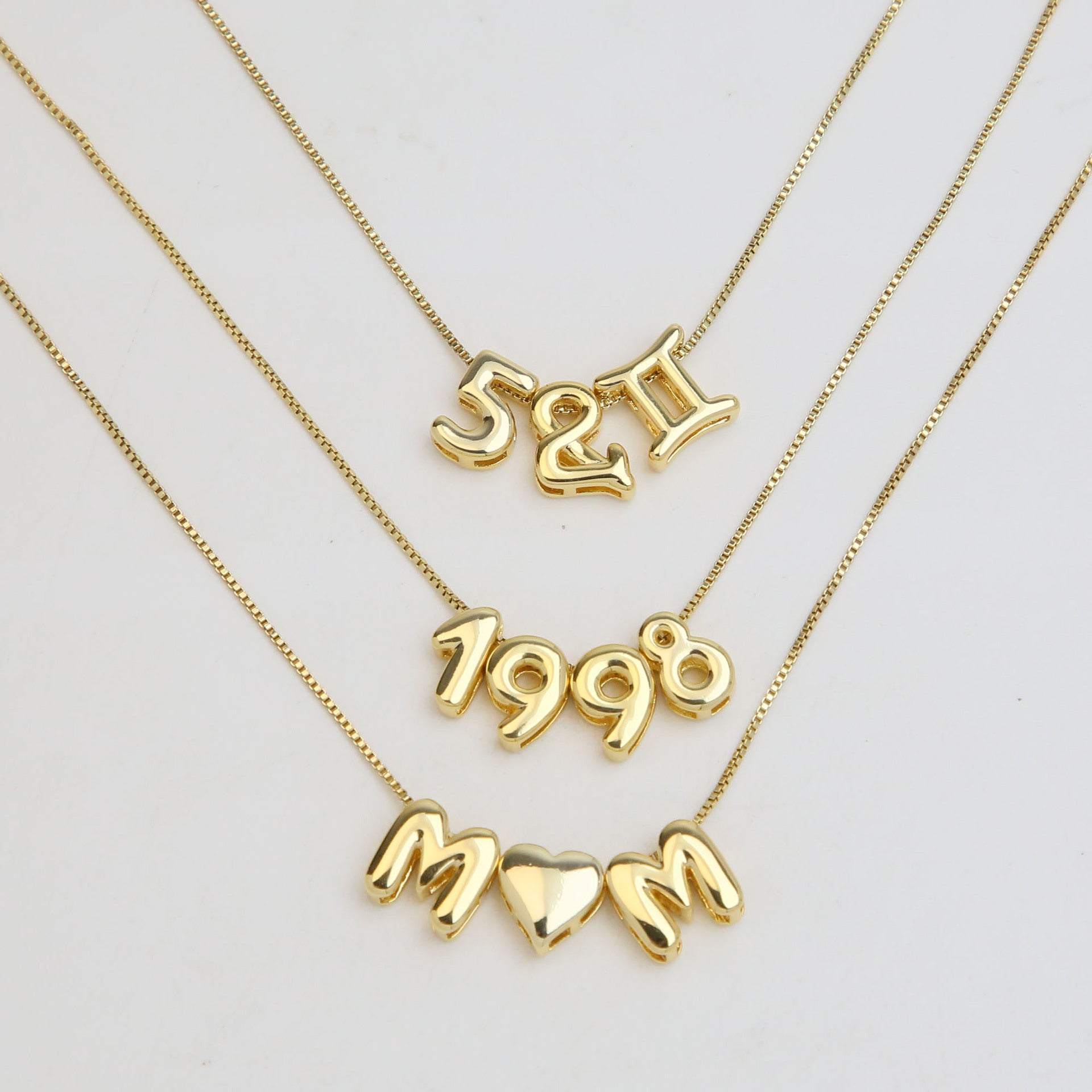 English Letter Pendant Necklace