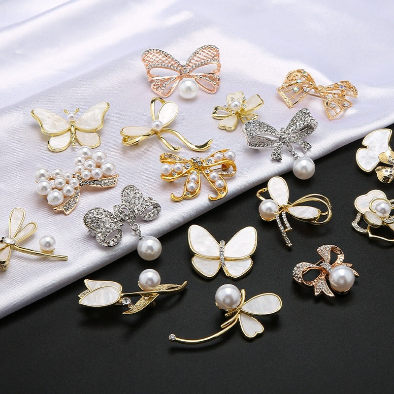 Accesorios Decorativos de Corsage para Ropa con Flores y Lazos