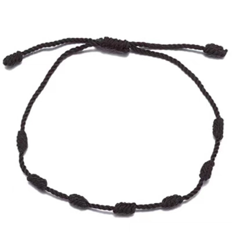 7 Knot Lucky Bracelet Simple Personality Hand-woven Adjustable