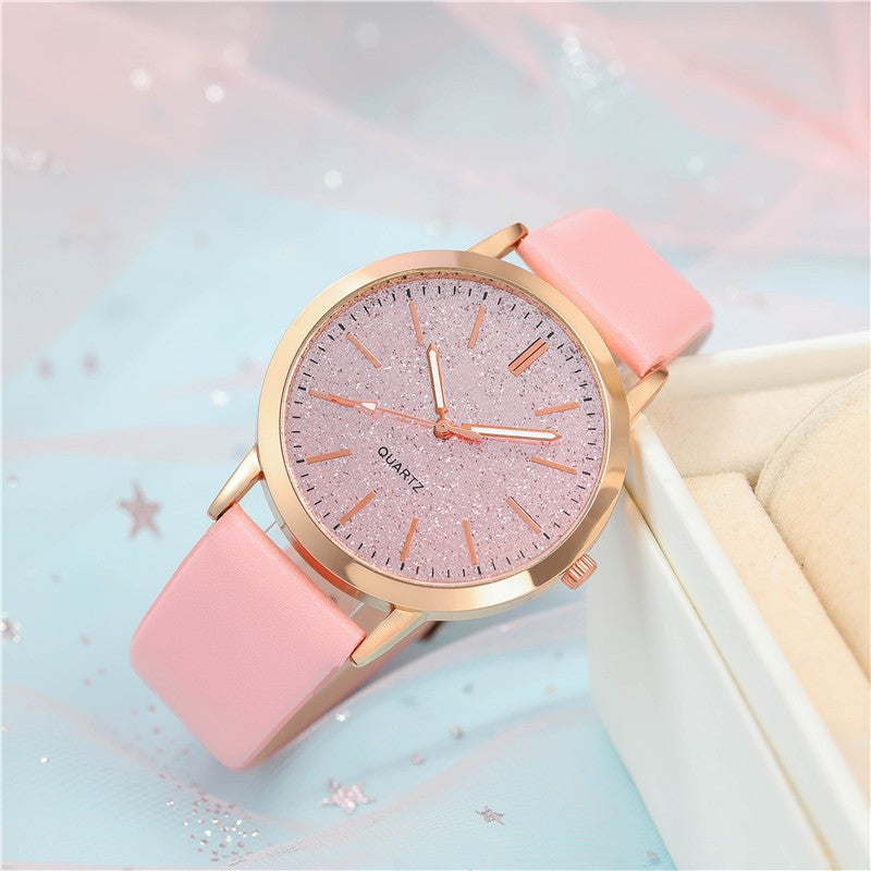 Conjunto de reloj de cuarzo de mujer con puntero redondo