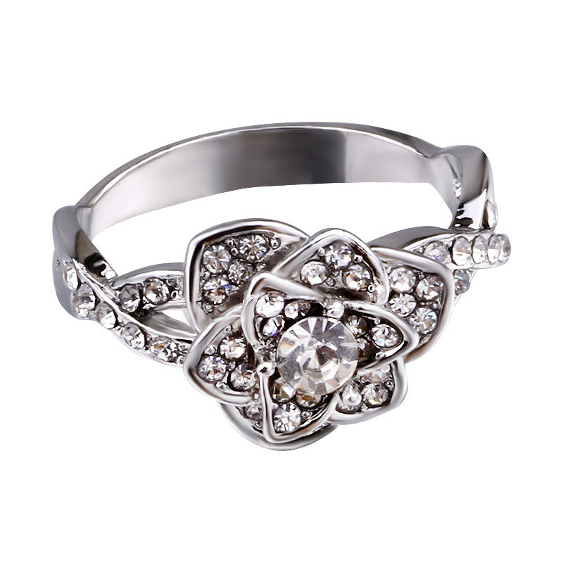 Neuer 18K Roségold plattierter Diamantring für Frauen
