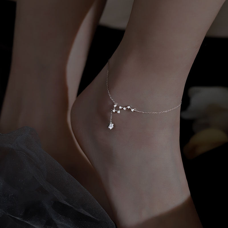 925 Sterling Silver Big Dipper Anklet