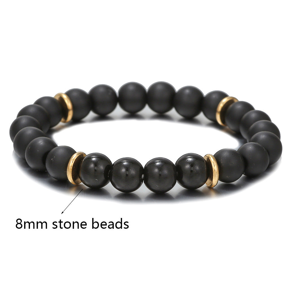 Fashion Gray Stone Zen Bracelet For Women