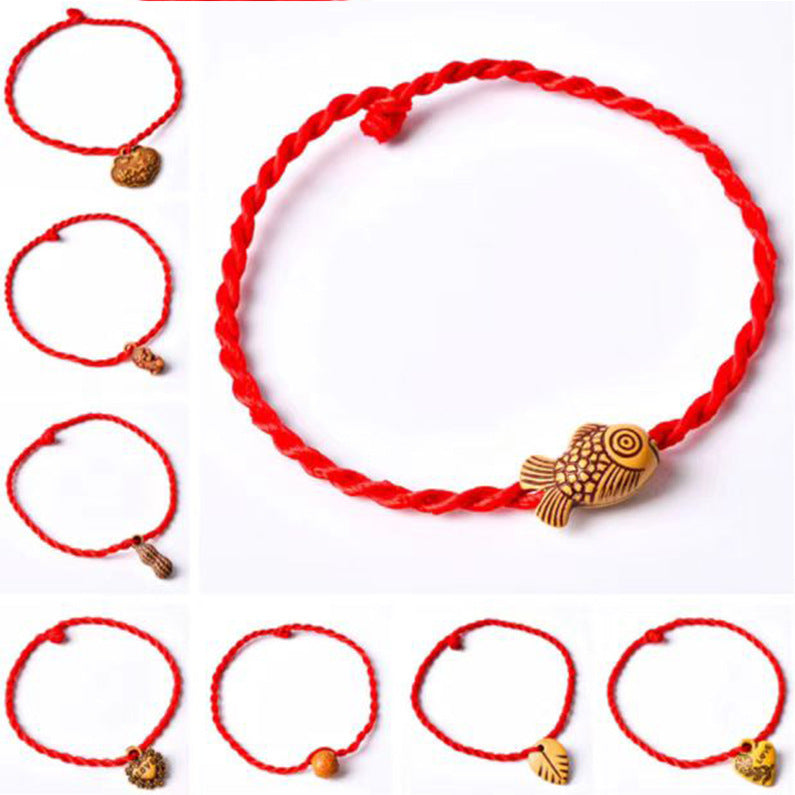 Dorje Knot Red Rope Adjustable Size Hand-woven Red Rope