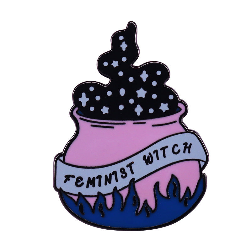 Insignia de objeto mágico de moda para adorno de Halloween