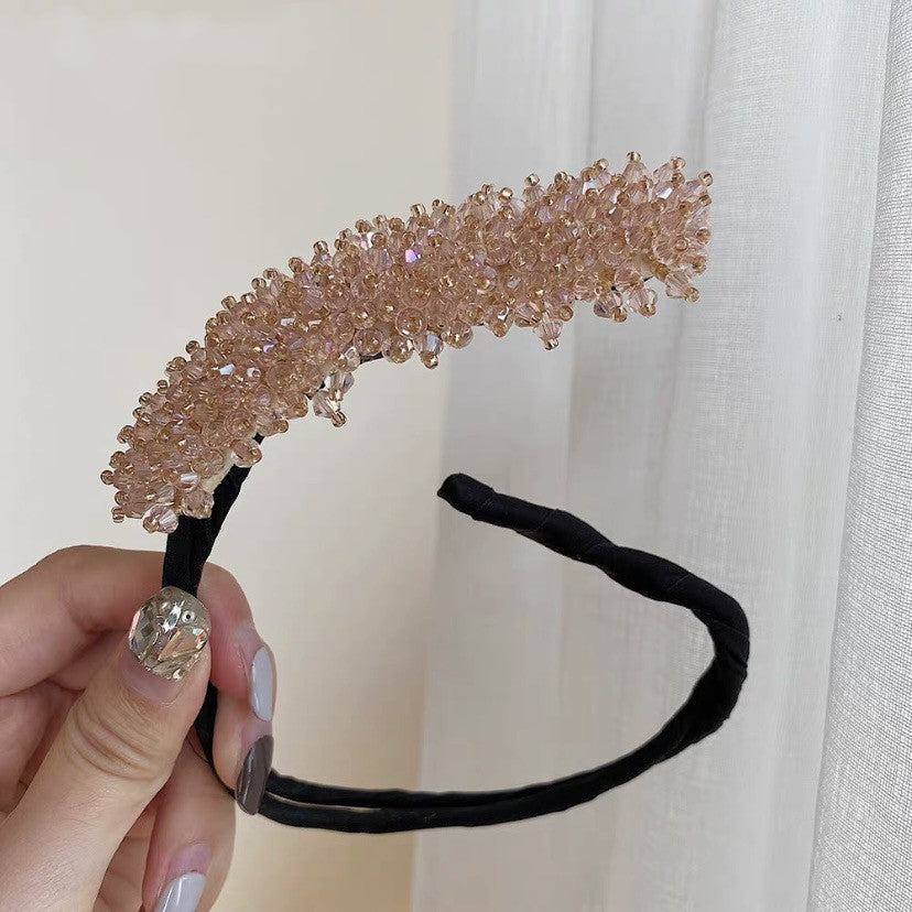 Conjunto de pelo de cristal con perlas y flores de Xiaoxiangfeng