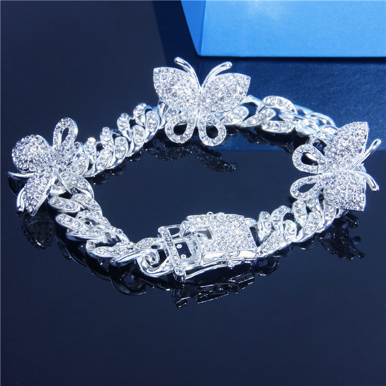 Fashion Retro Simple Butterfly Cuban Anklet