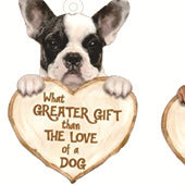 Llavero acrílico con diseño de perro enamorado
