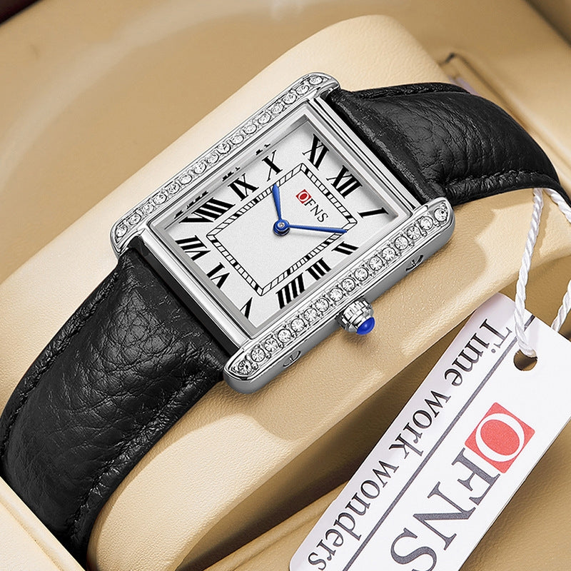 Retro Diamantbesetzte High-End Damen Quarzuhr Paar