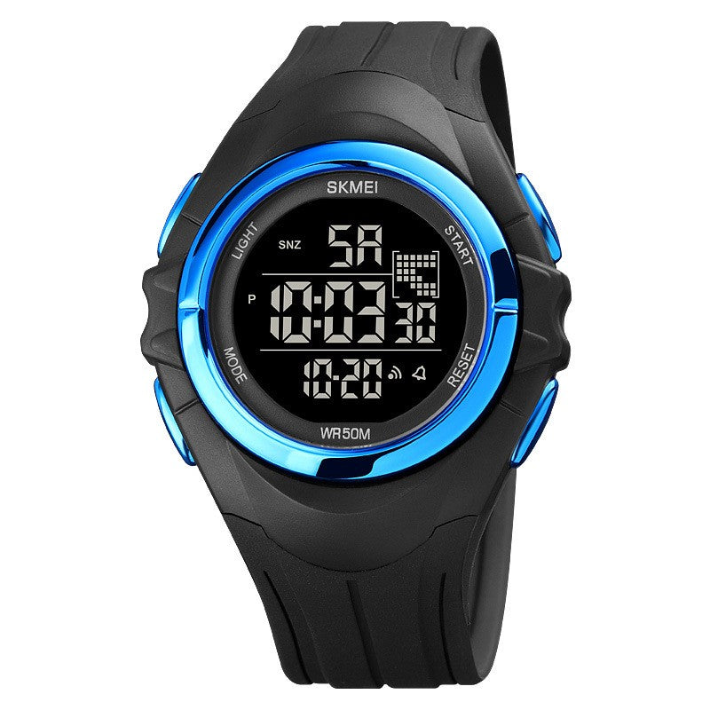 Reloj electrónico deportivo de doble horario para estudiantes, para actividades al aire libre