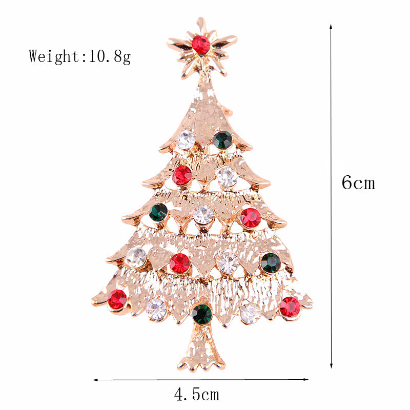 Damenmode schlichte geometrische Weihnachtsbrosche