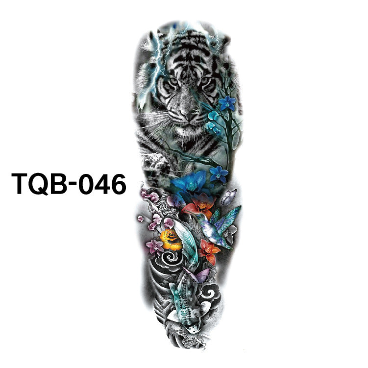 Pegatina de tatuaje impermeable de brazo completo